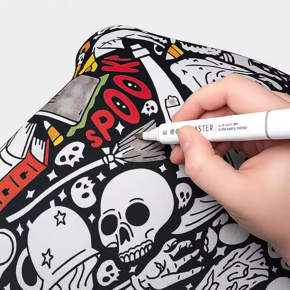 Washable DIY Coloring Blanket With 24 Markers